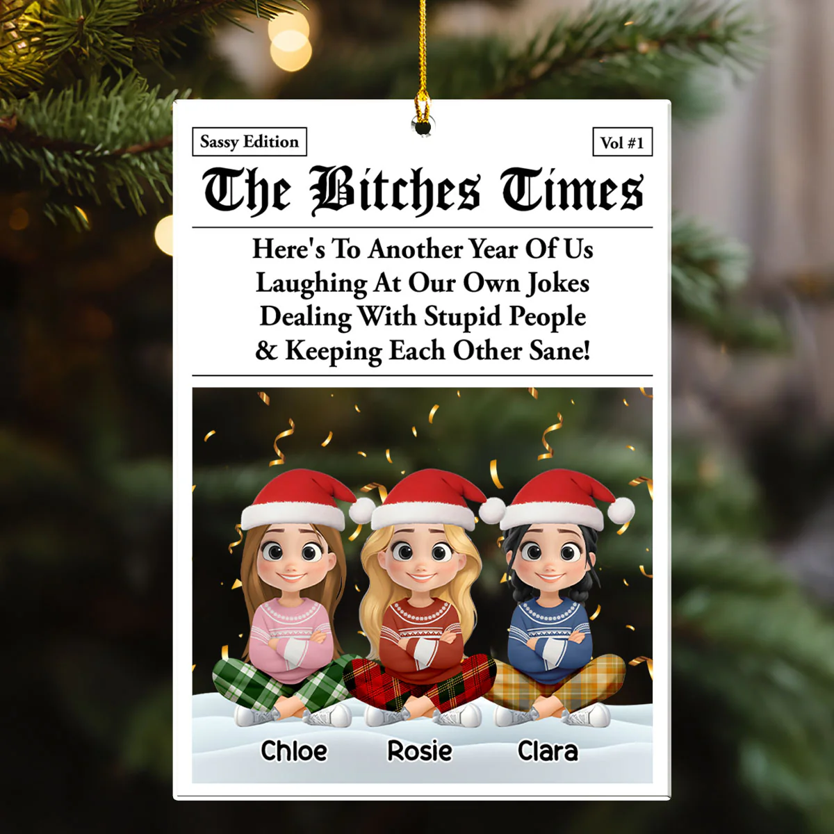 Bad Decisions Make Great Stories - Personalized Custom Acrylic Ornament - Image 4