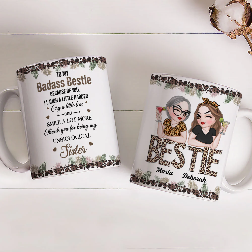Badass Bestie - Personalized Custom Coffee Mug - Image 2