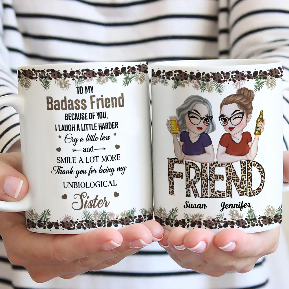 Badass Bestie - Personalized Custom Coffee Mug - Image 3