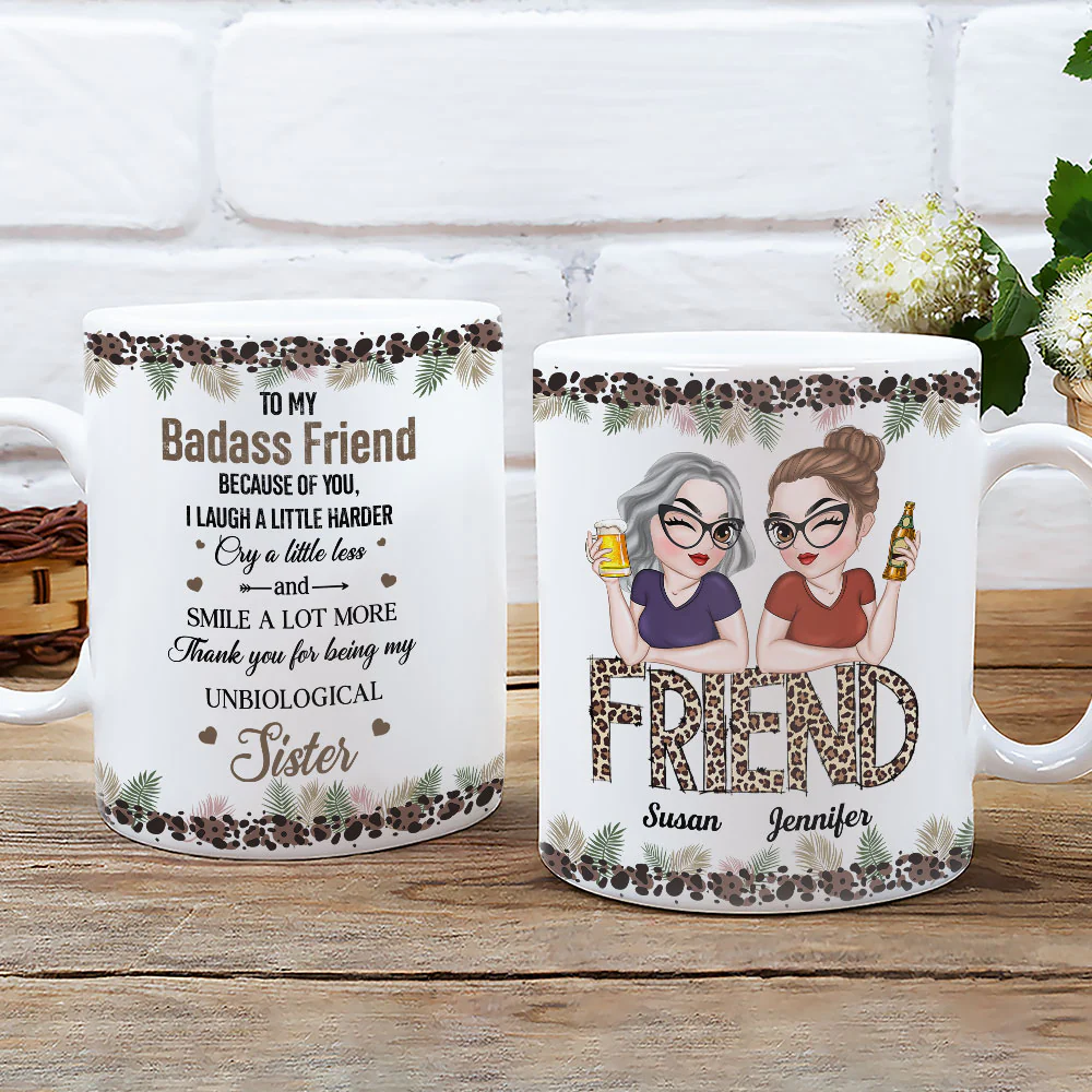Badass Bestie - Personalized Custom Coffee Mug - Image 4