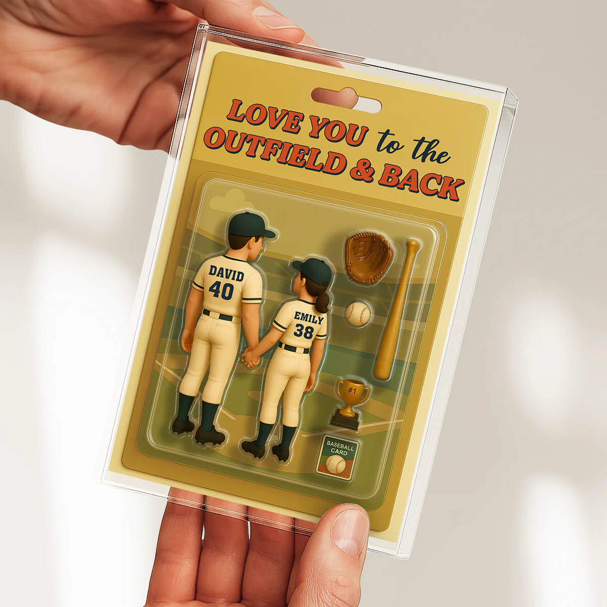 Baseball Couple - Personalized Custom Acrylic Plaque - Image 2