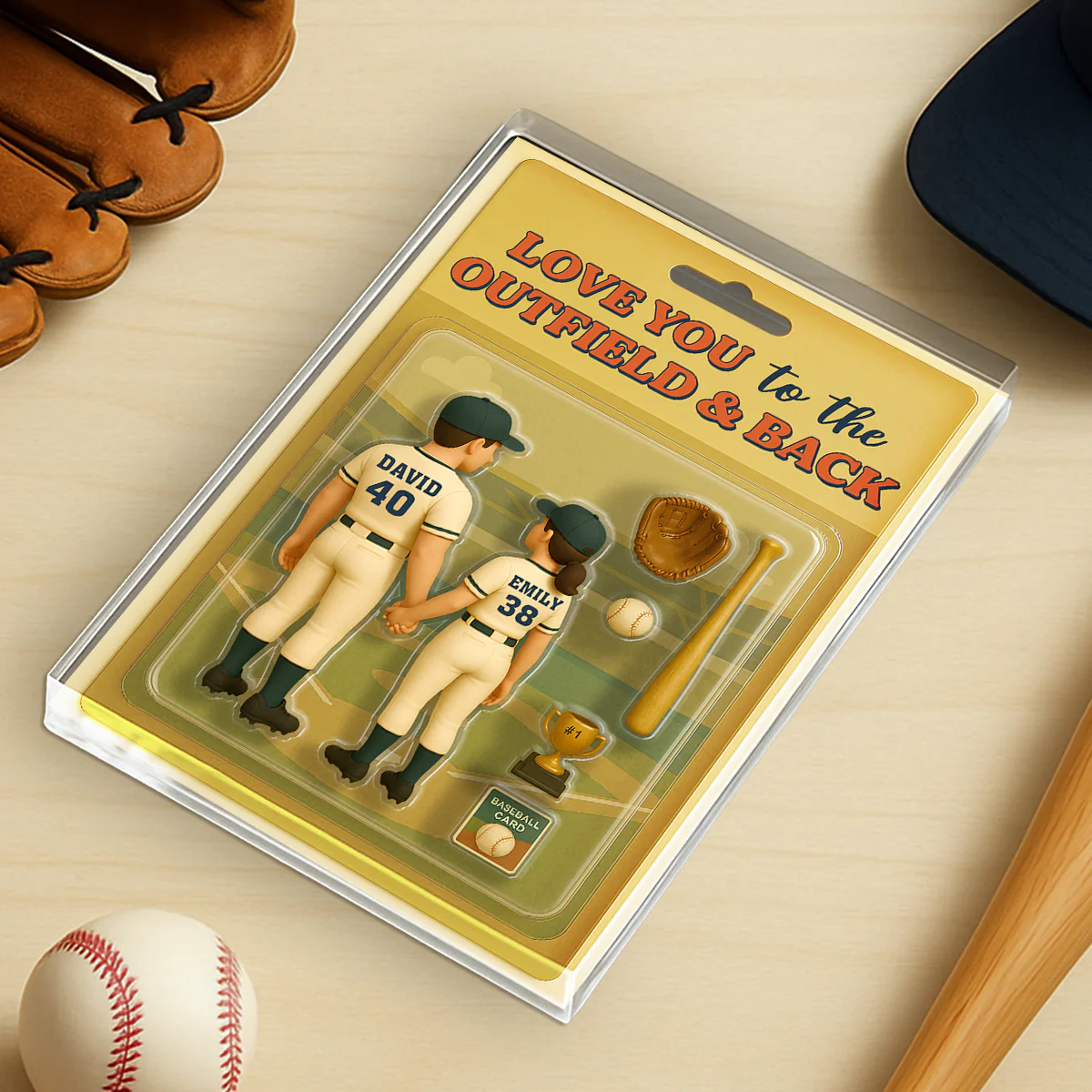 Baseball Couple - Personalized Custom Acrylic Plaque - Image 3