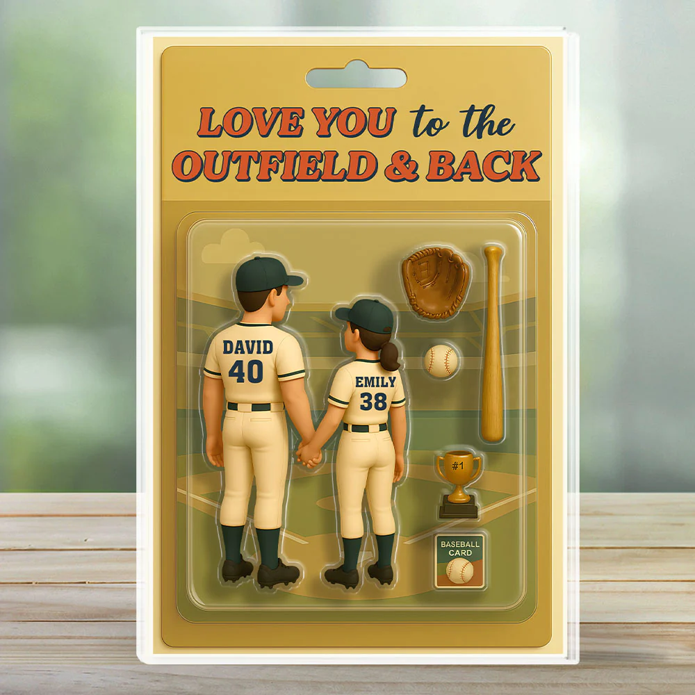 Baseball Couple - Personalized Custom Acrylic Plaque - Image 4