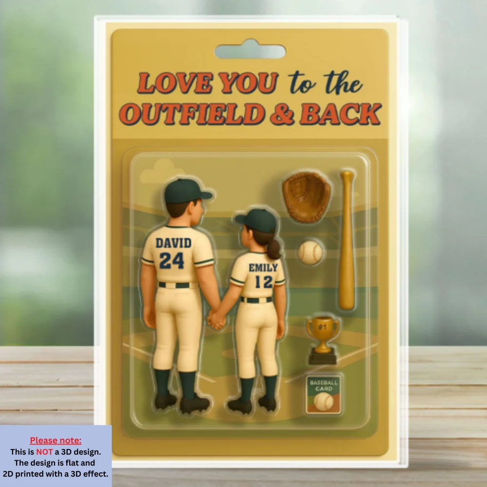 Baseball Couple - Personalized Custom Acrylic Plaque - Image 8