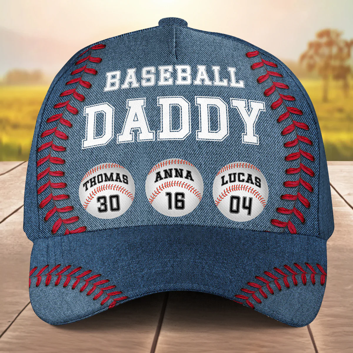 Baseball Dad - Personalized Custom Classic Cap - Image 2