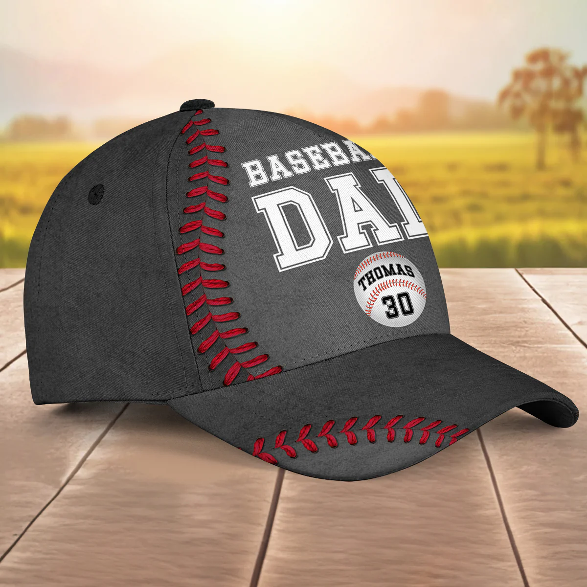 Baseball Dad - Personalized Custom Classic Cap - Image 3