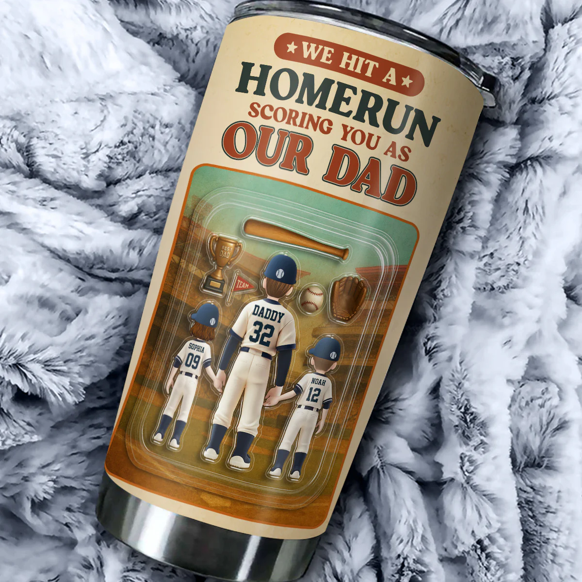 Baseball Dad - Personalized Custom Tumbler - Image 5