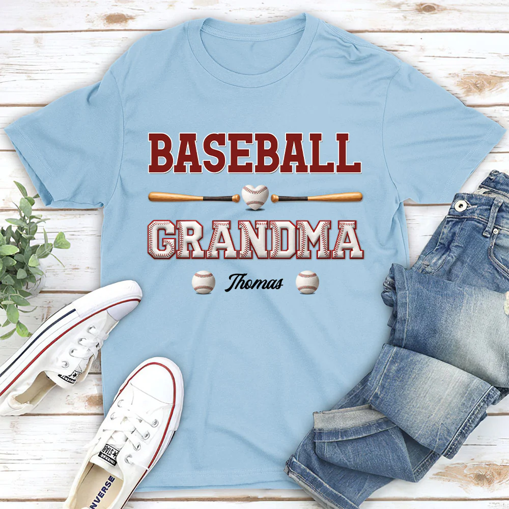 Baseball Grandma - Personalized Custom Shirt - Image 2