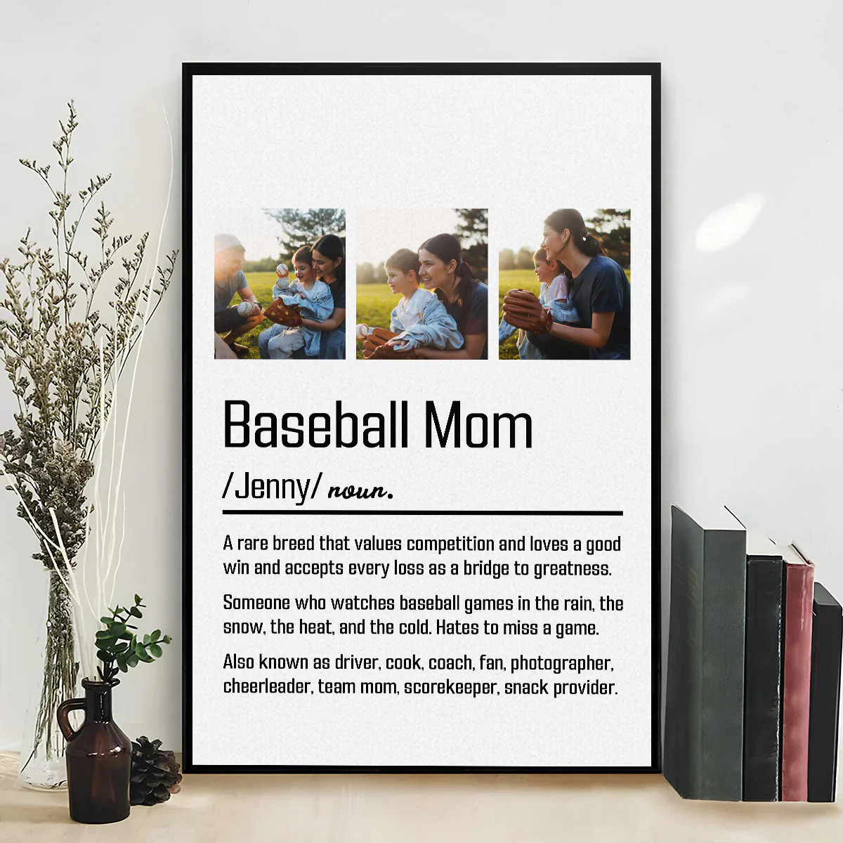 Baseball Moms Never Miss Games - Personalized Custom Poster - Image 3