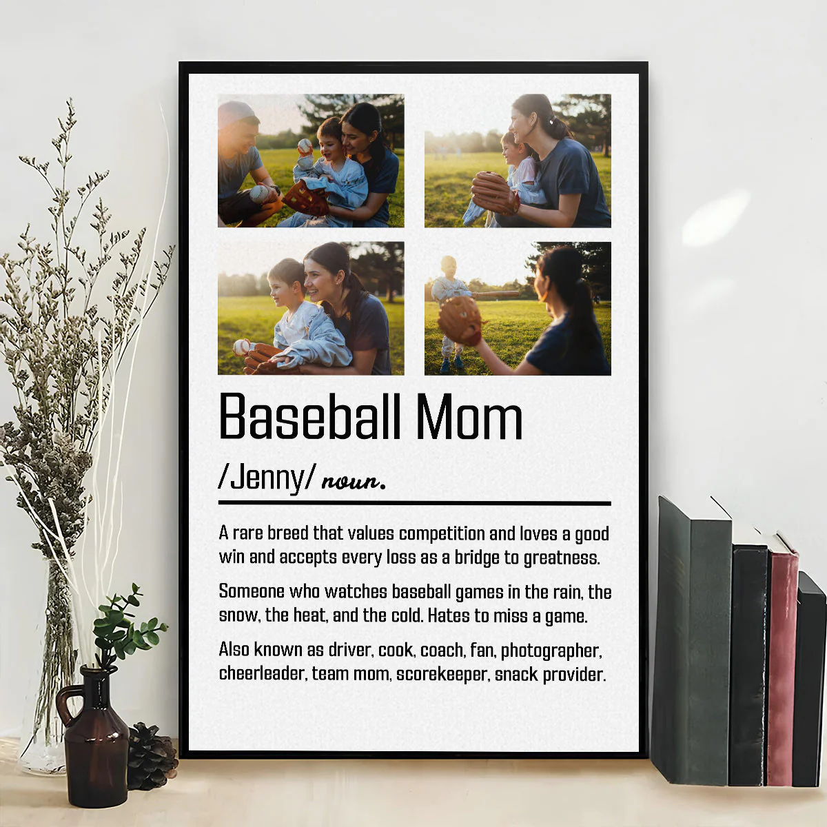 Baseball Moms Never Miss Games - Personalized Custom Poster - Image 5