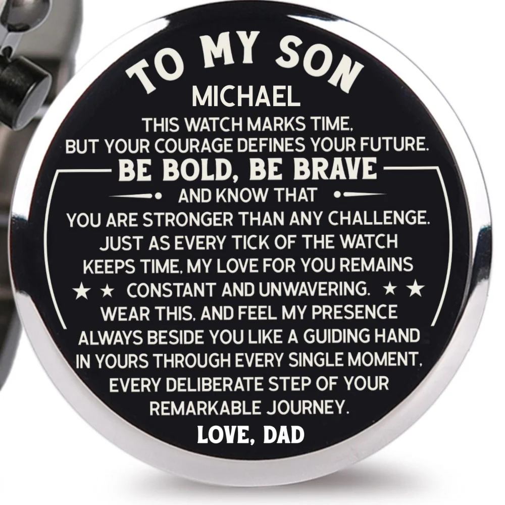 Be Bold Be Brave - Personalized Engraved Wooden Watches GQ026 - Image 9