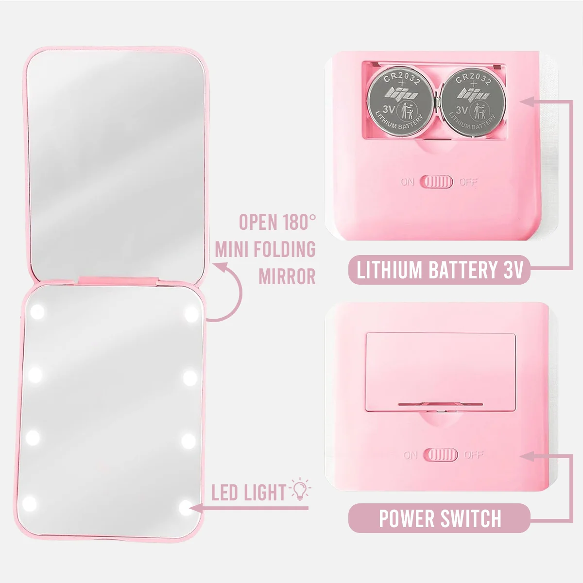 Be Brave - Personalized Custom LED Pocket Mirror - Image 7