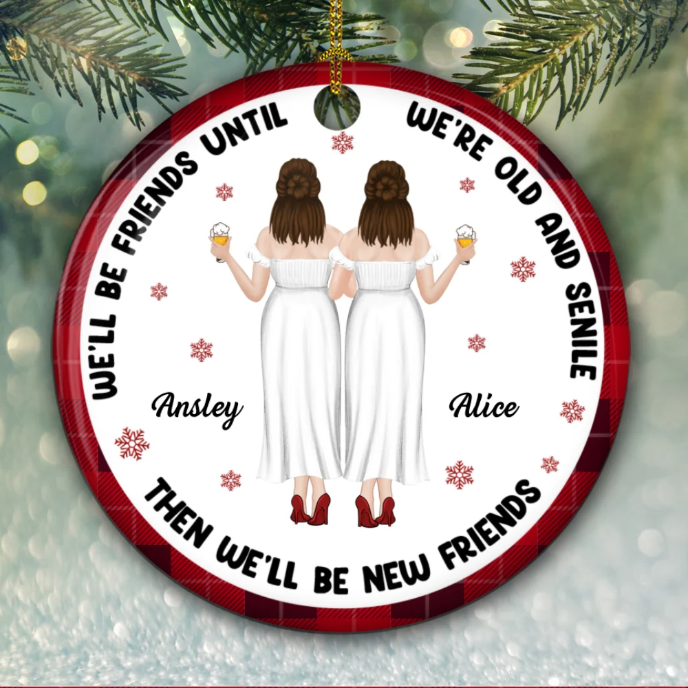Be Friends Forever - Personalized Custom Ceramic Ornament - Image 5