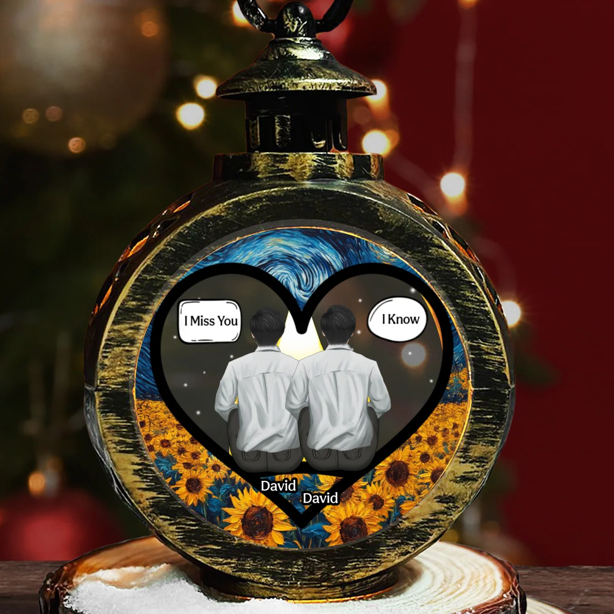 Be Here With Me - Personalized Custom Christmas Lantern - Image 6