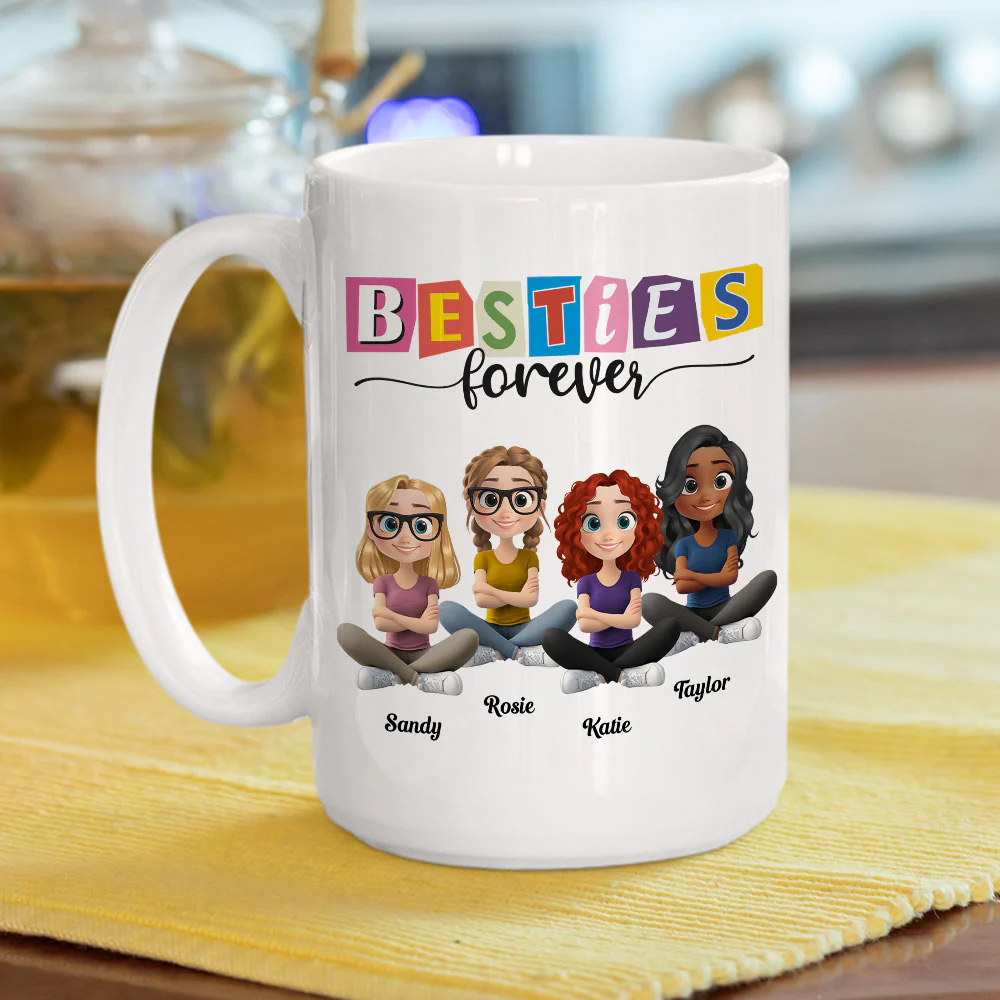 Be My Bestie Forever - Personalized Custom Coffee Mug - Image 4