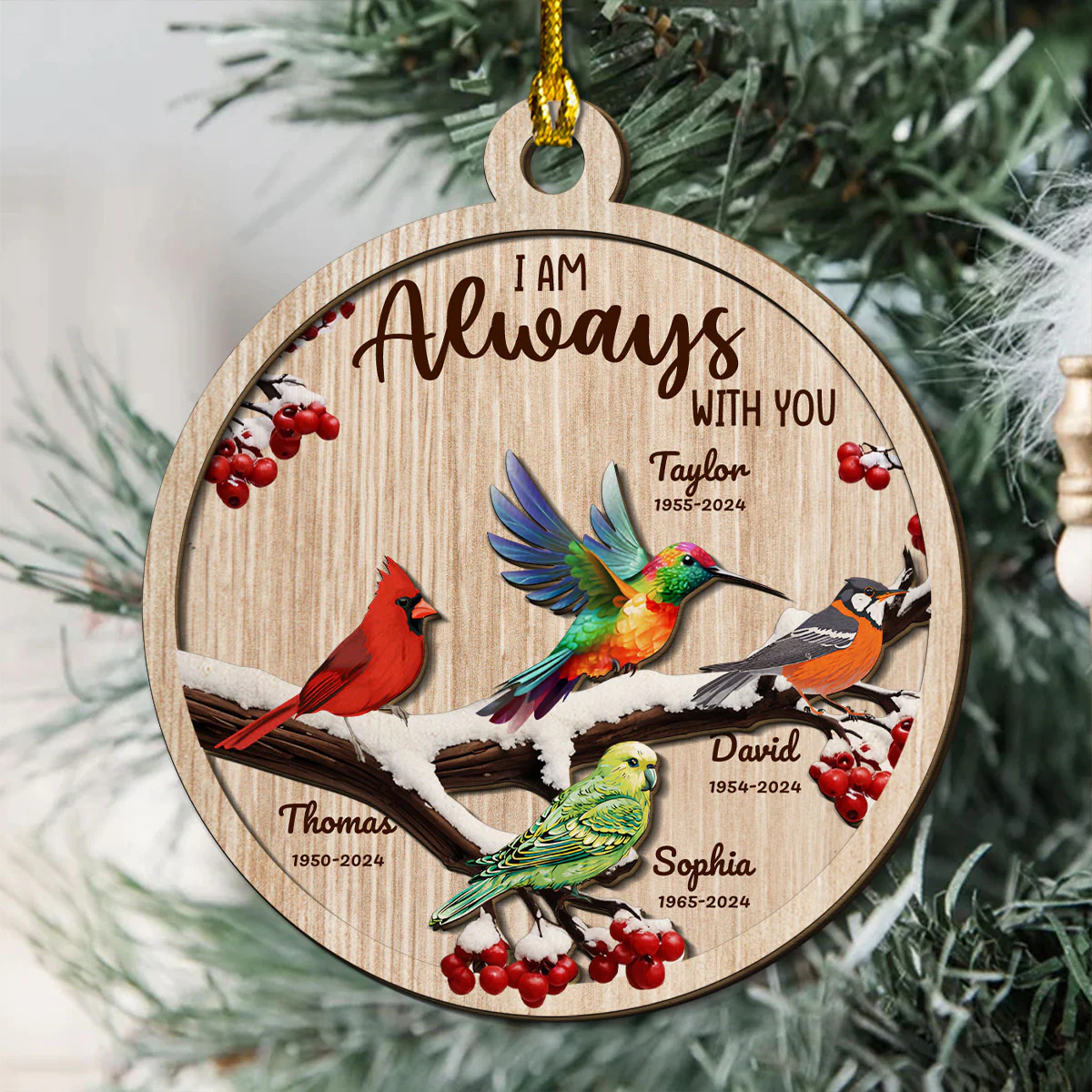 Be Still And Know - Personalized Custom Freeshape 2-Layered Wood Ornament - Image 4