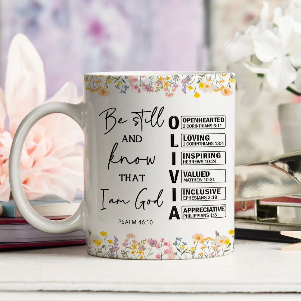 Be Still - Personalized Custom Coffee Mug - Image 3