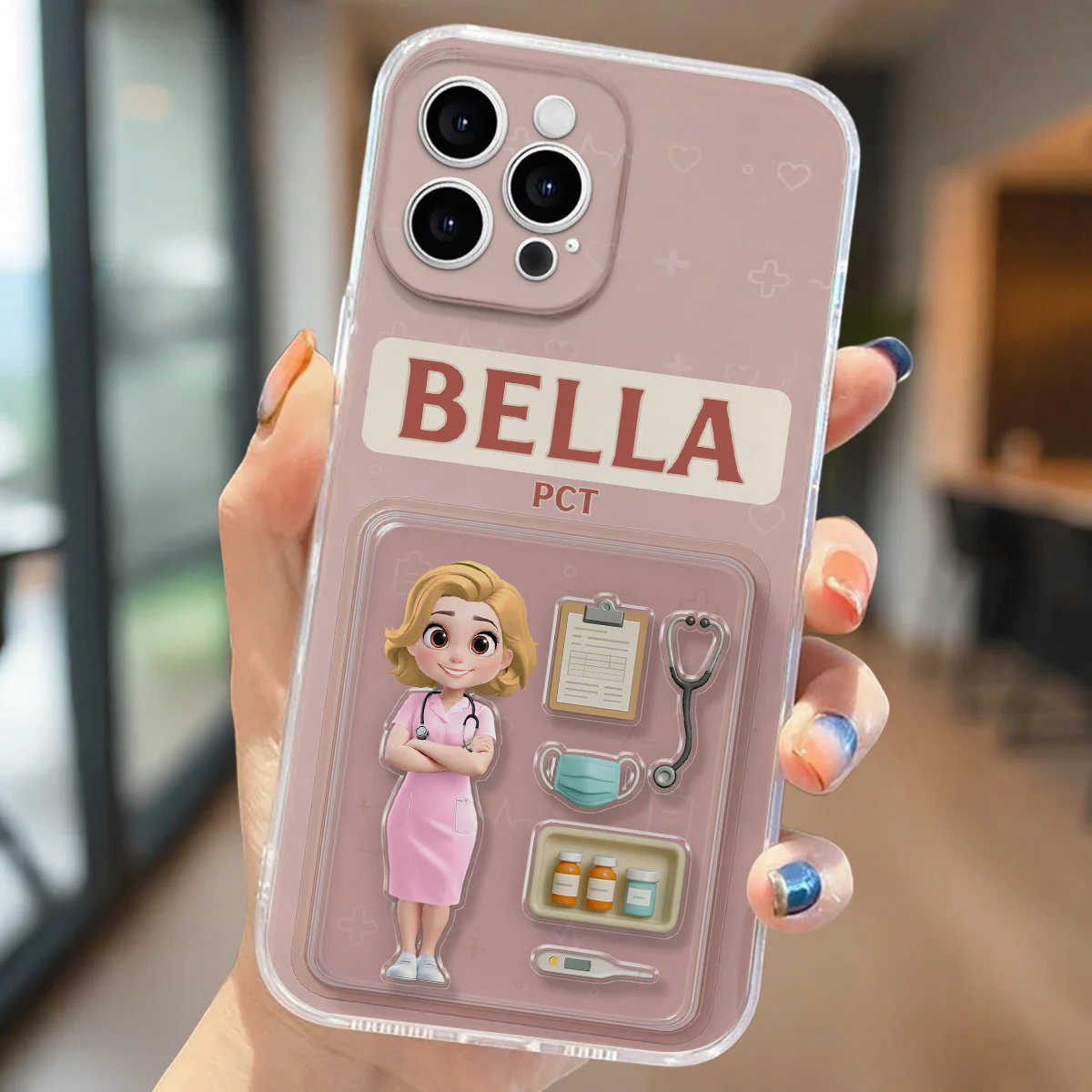 Be The Nurse You Would Want As A Patient Figure - Personalized Custom Phone Case - Image 2