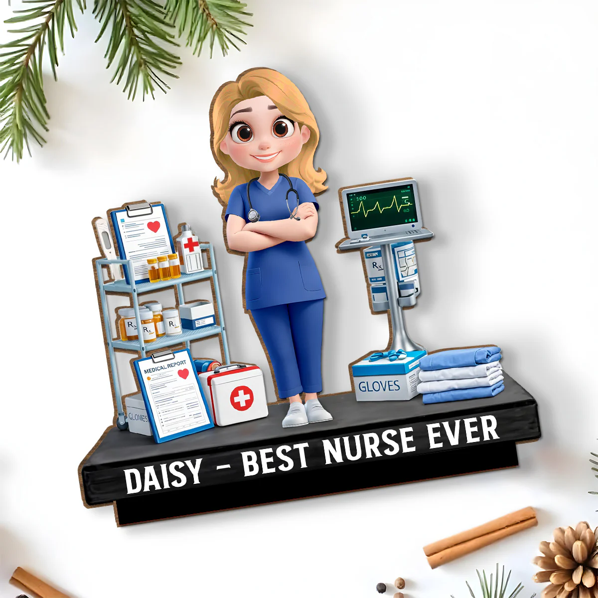Be The Nurse You Would Want As A Patient - Personalized Custom 2-Layer Wood Plaque With Flat Base - Image 2