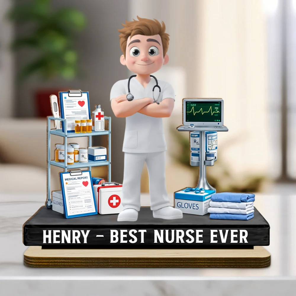 Be The Nurse You Would Want As A Patient - Personalized Custom 2-Layer Wood Plaque With Flat Base - Image 5