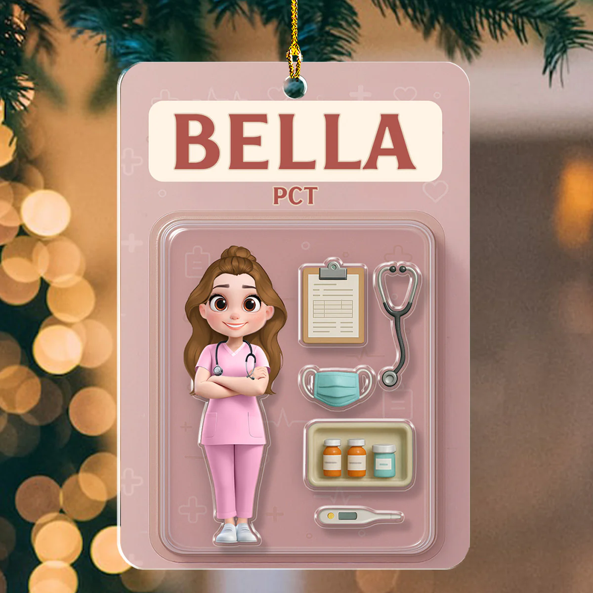 Be The Nurse You Would Want As A Patient - Personalized Custom Acrylic Ornament - Image 3
