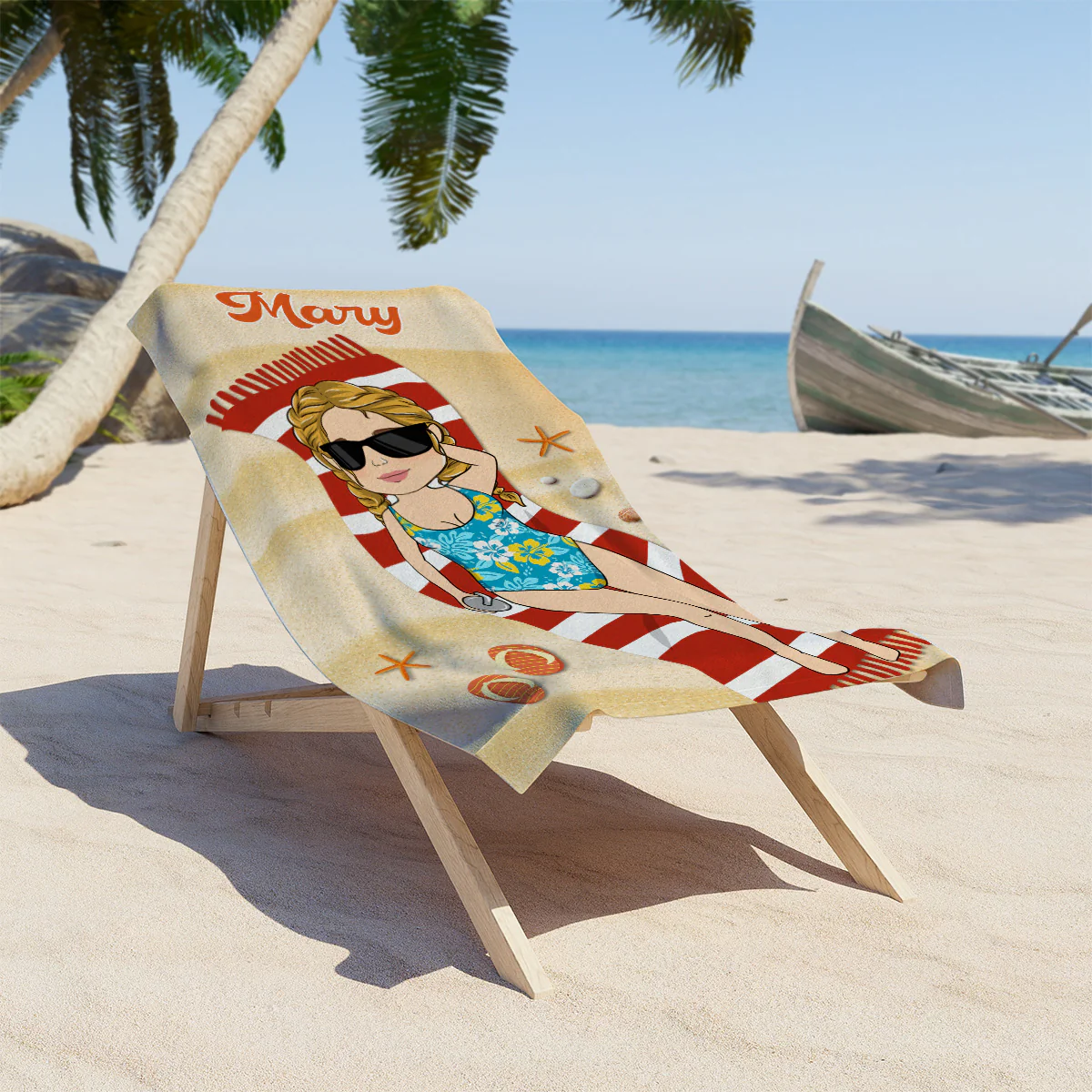 Beach And Summer - Personalized Custom Beach Towel - Image 3