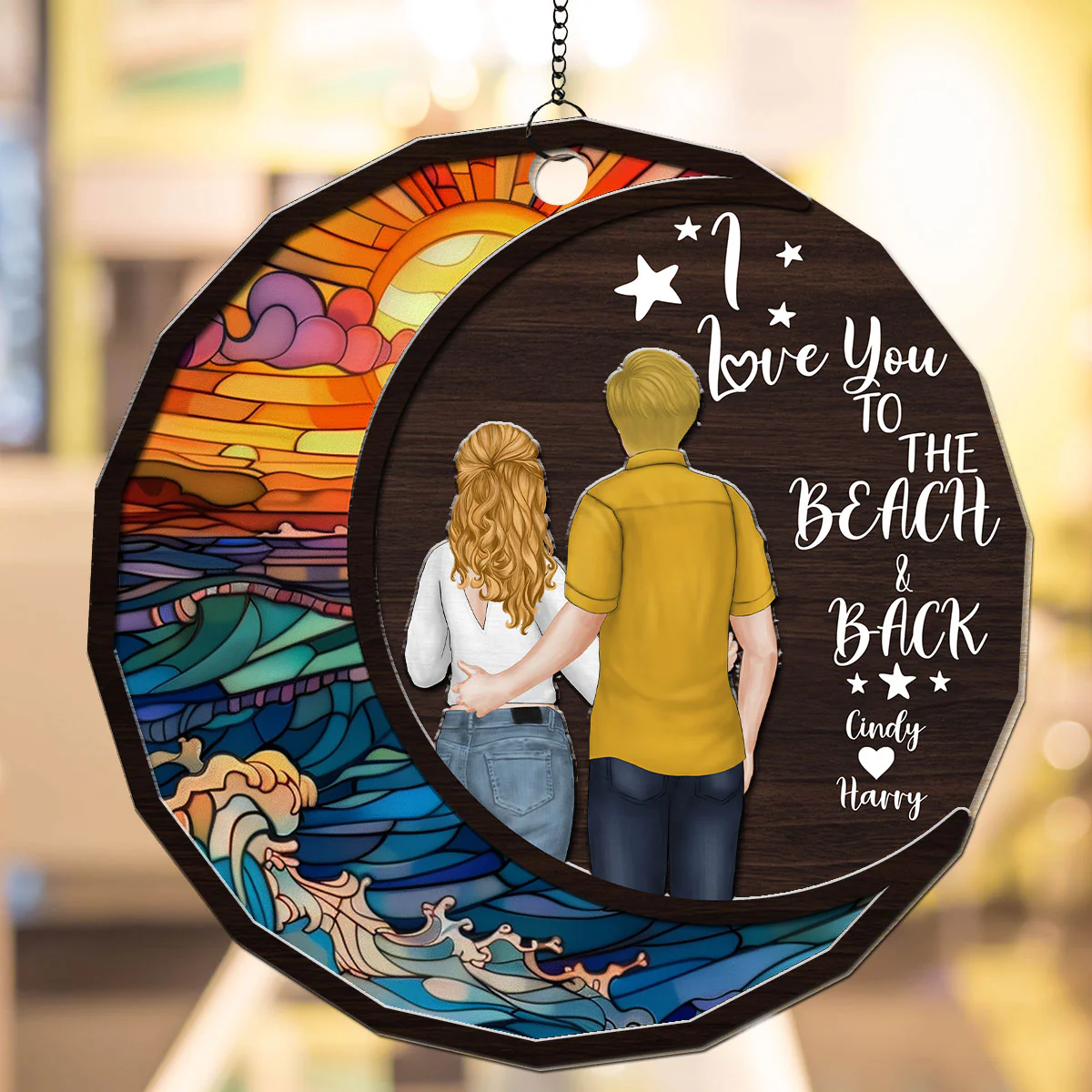 Beach & Back - Personalized Custom Suncatcher - Image 3
