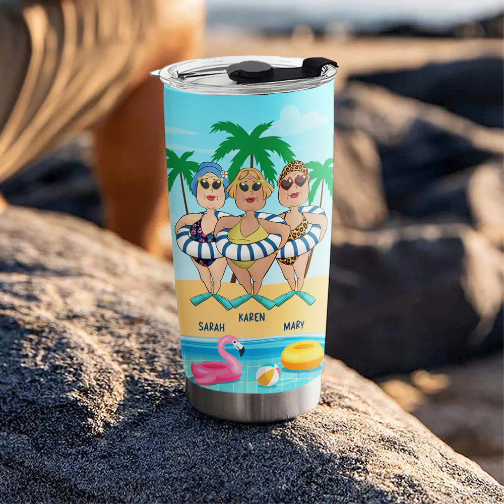 Beach Besties For The Restie - Personalized Custom Tumbler - Image 2