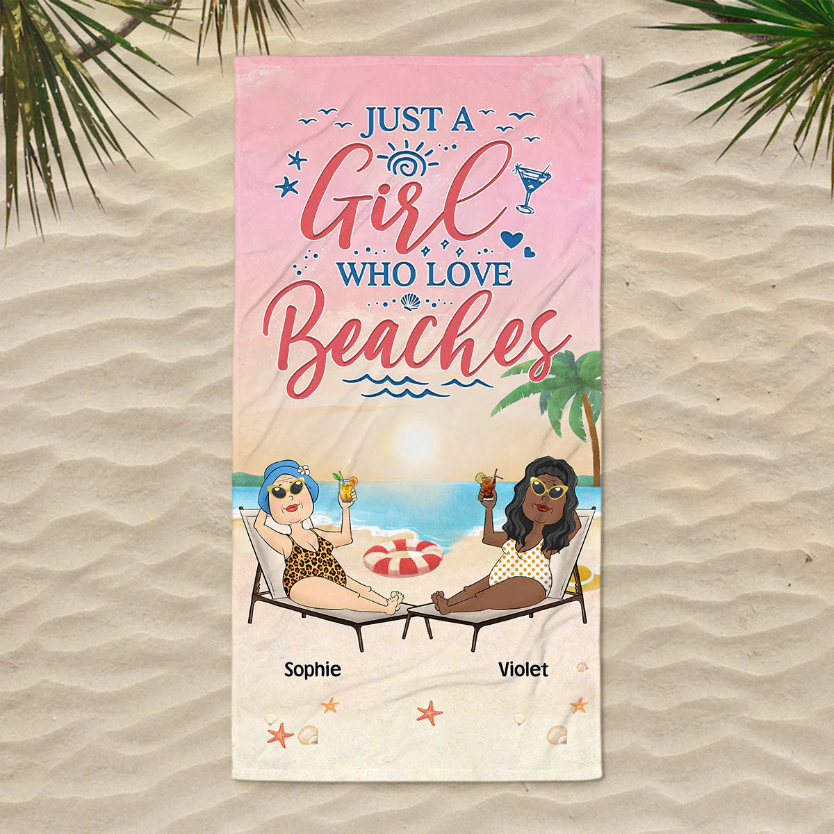 Beach Lover - Personalized Custom Beach Towel - Image 4