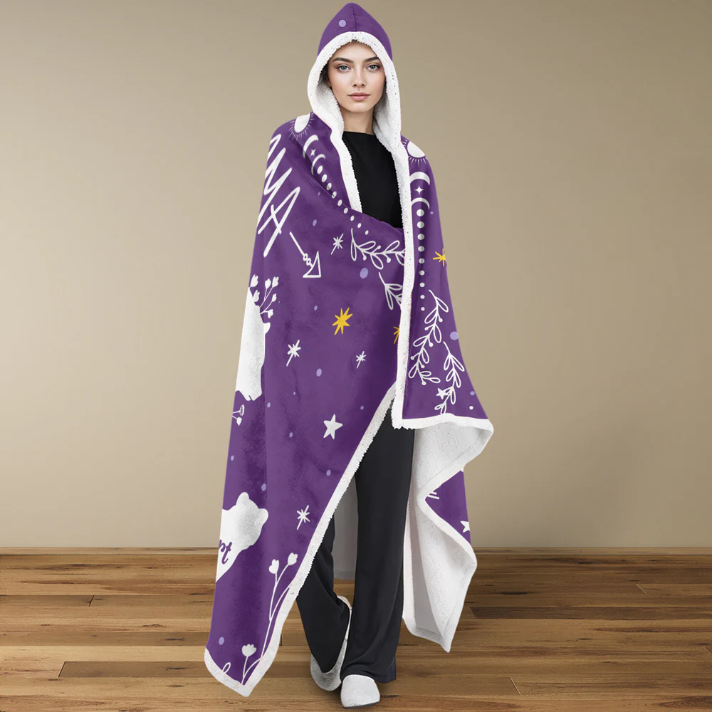 Bear Family - Personalized Custom Hooded Blanket - Image 3