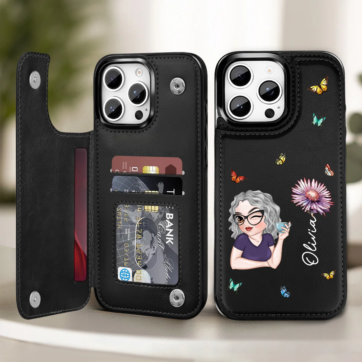 Beautiful Bestie - Personalized Custom Leather Phone Case - Image 2