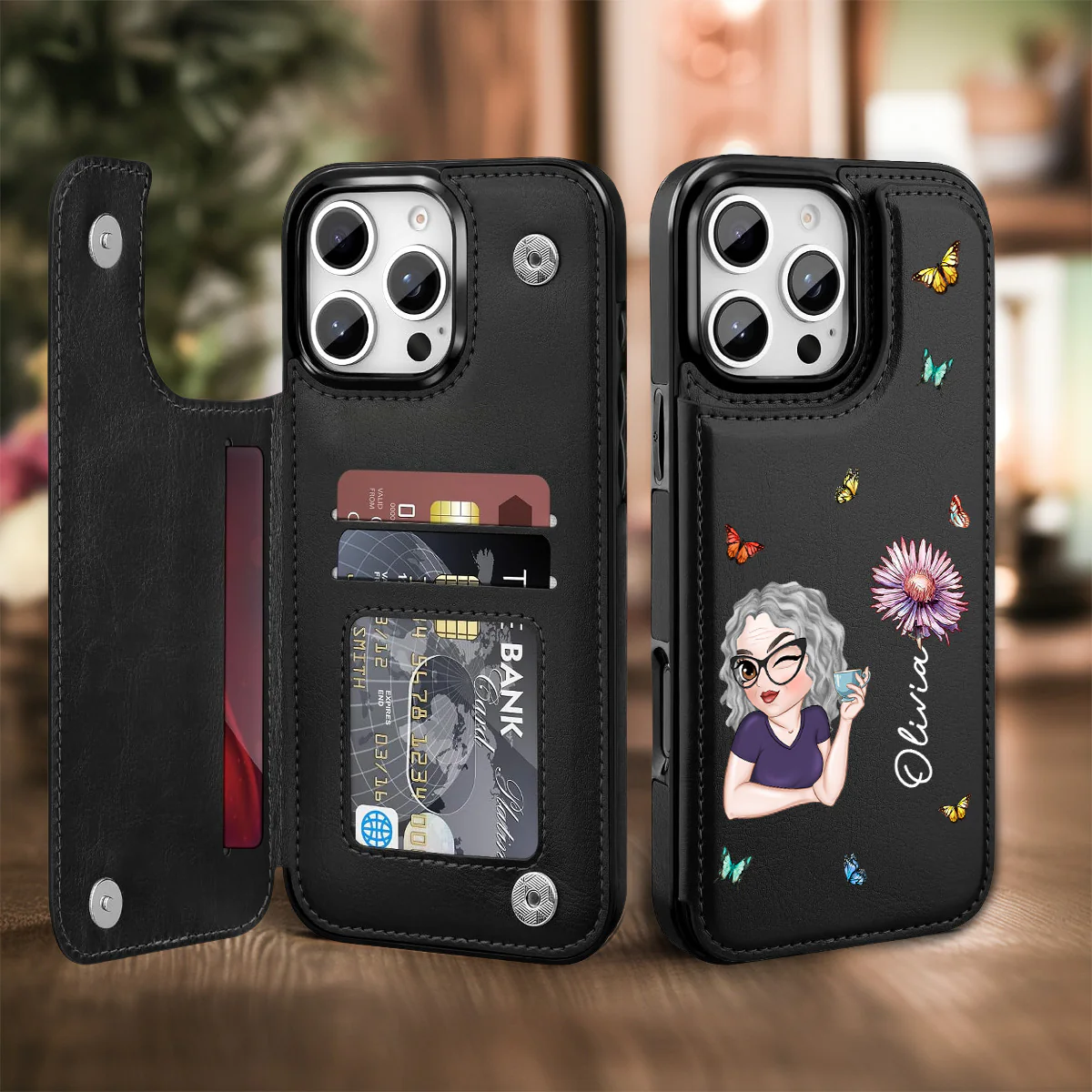 Beautiful Bestie - Personalized Custom Leather Phone Case - Image 4