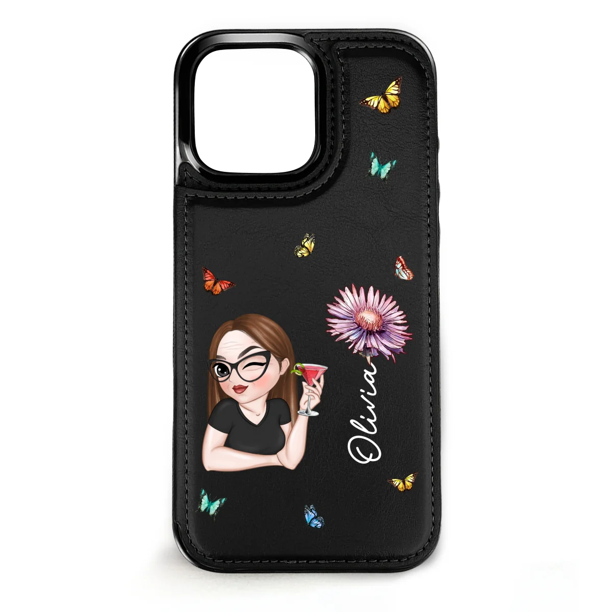 Beautiful Bestie - Personalized Custom Leather Phone Case - Image 9