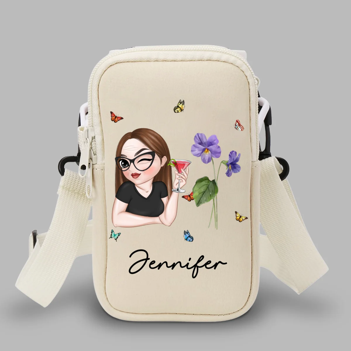 Beautiful Bestie - Personalized Custom Water Bottle Carrier Bag - Image 13