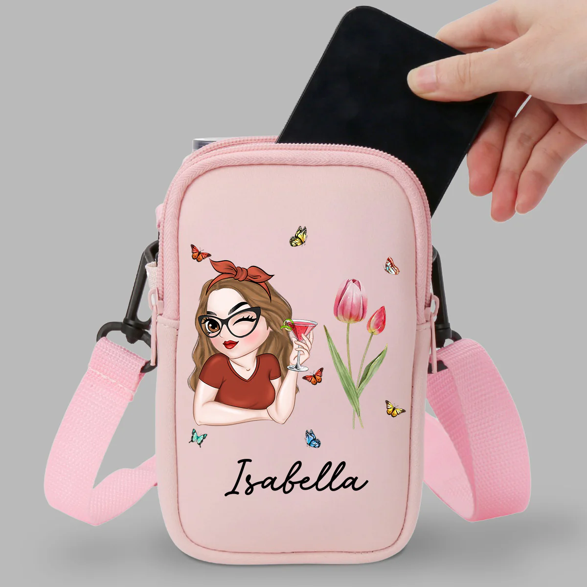 Beautiful Bestie - Personalized Custom Water Bottle Carrier Bag - Image 4
