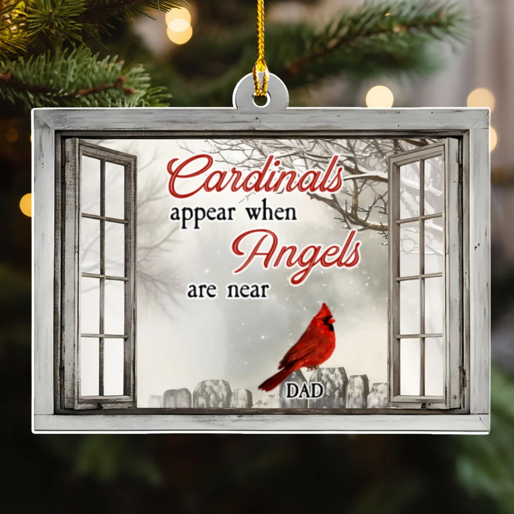 Beautiful Cardinal - Personalized Custom Acrylic Ornament - Image 6