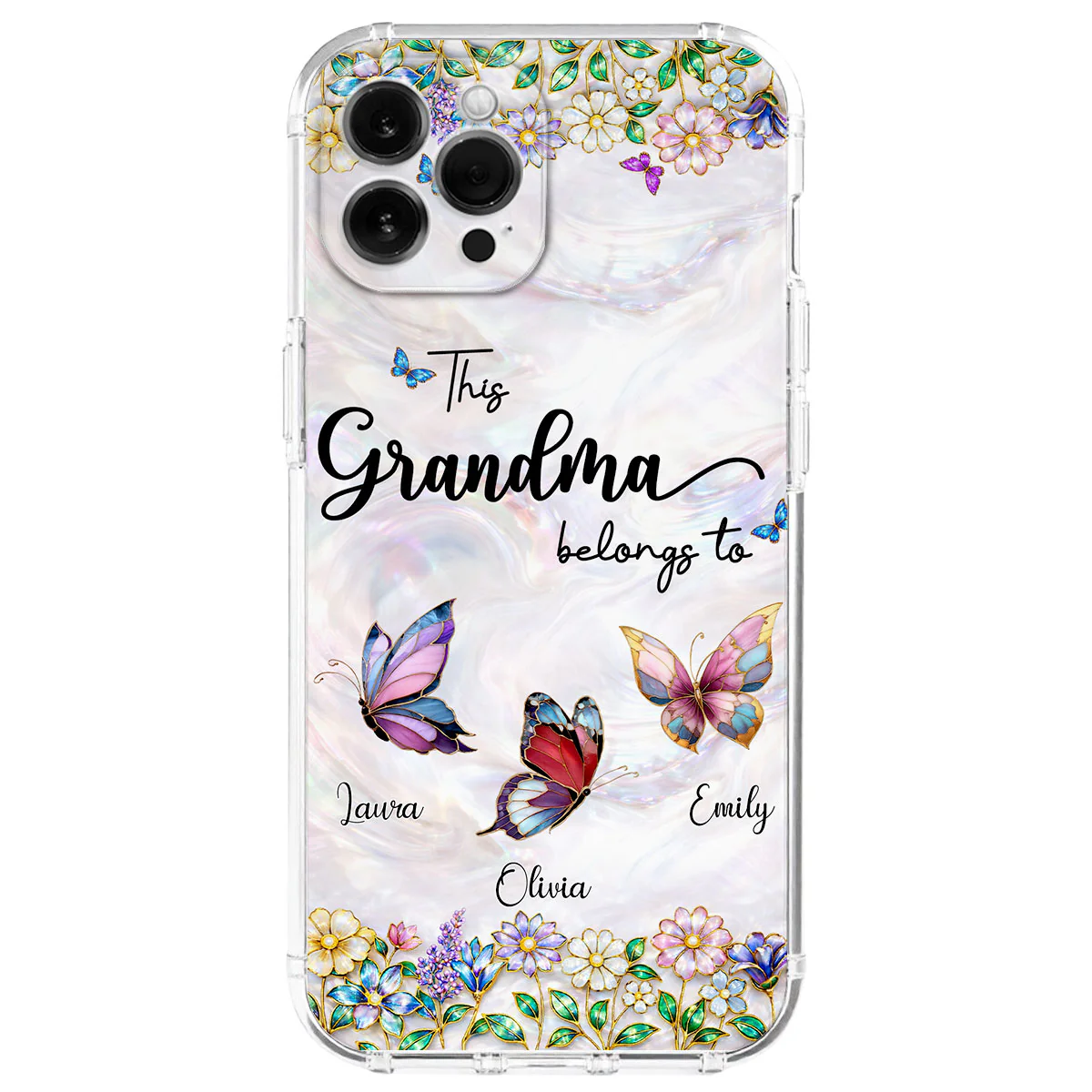 Beautiful Floral Grandma - Personalized Custom 3D Inflated Effect Phone Case