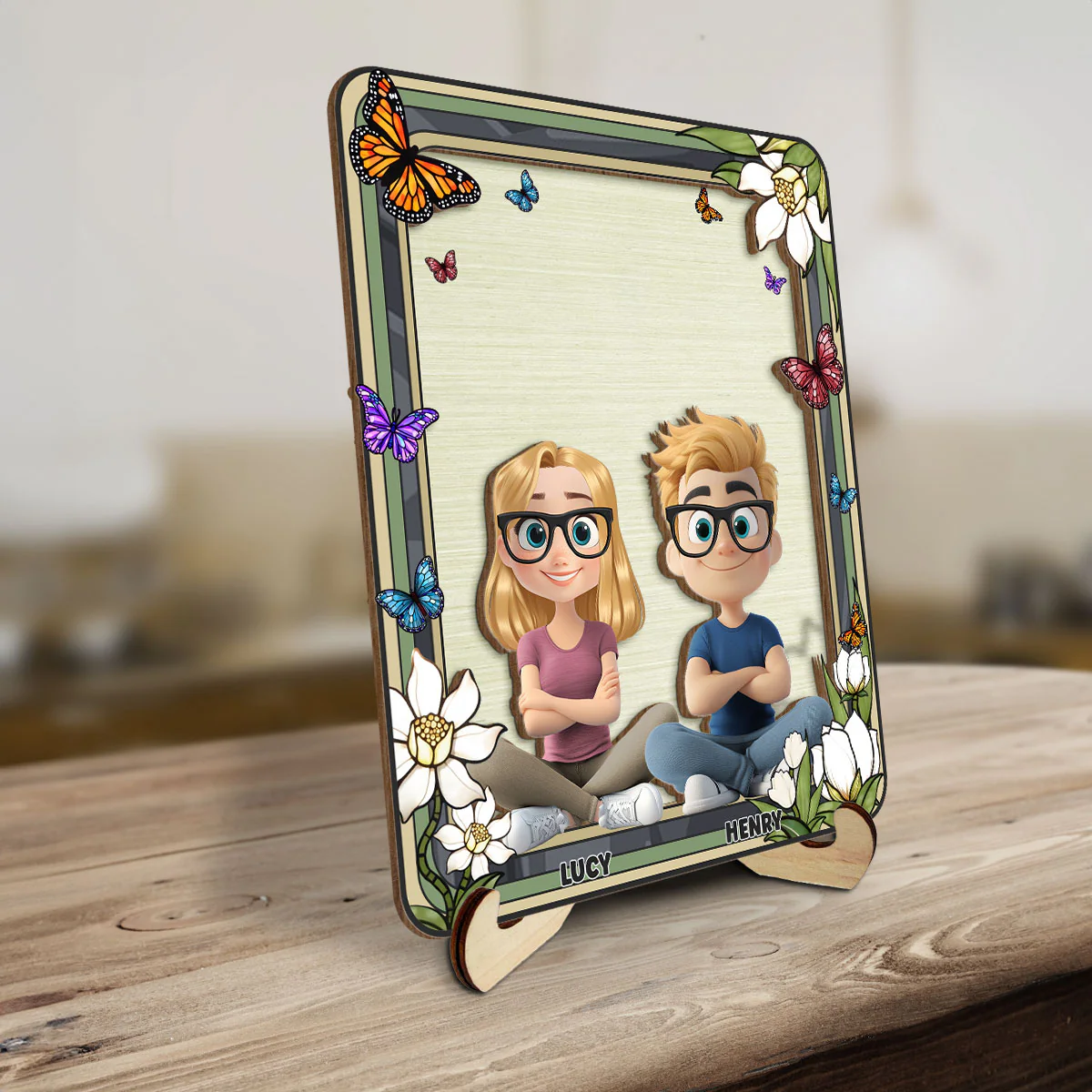 Beautiful Flower For Mom - Personalized Custom Wooden Plaque - Image 2