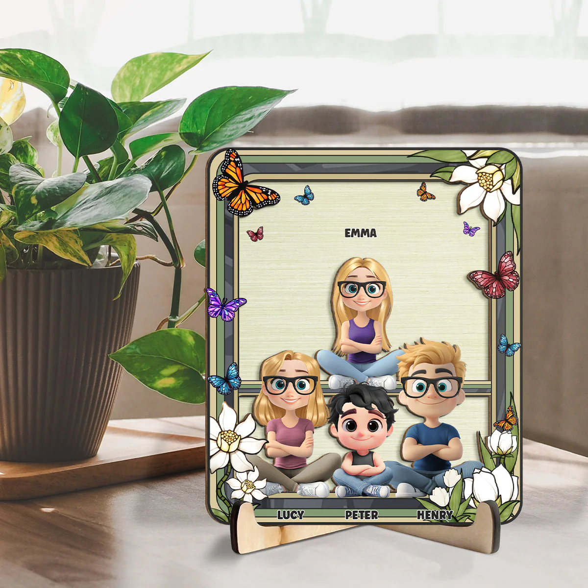 Beautiful Flower For Mom - Personalized Custom Wooden Plaque - Image 3