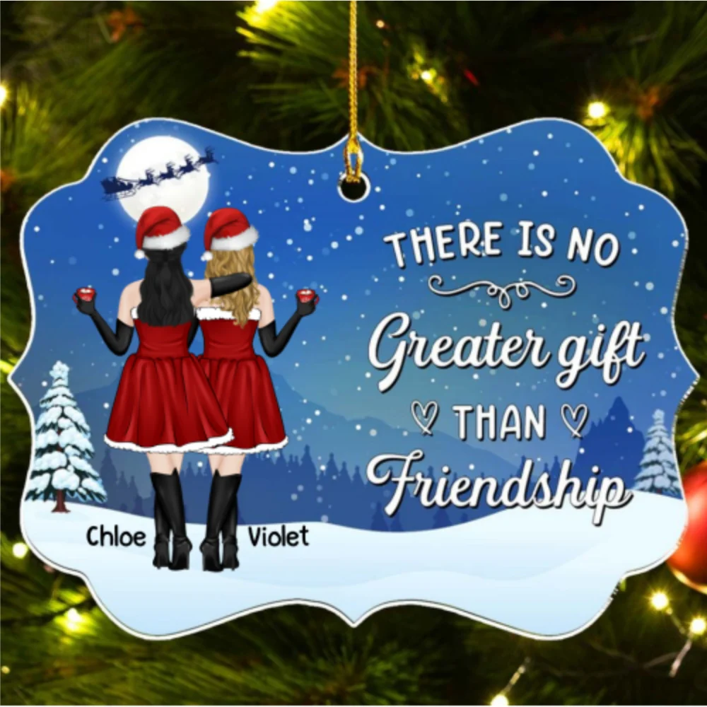 Beautiful Friendship - Personalized Custom Acrylic Ornament - Image 6