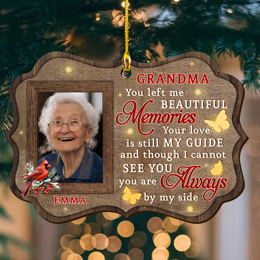 Beautiful Memories - Personalized Custom 1-layered Wood Ornament - Image 3