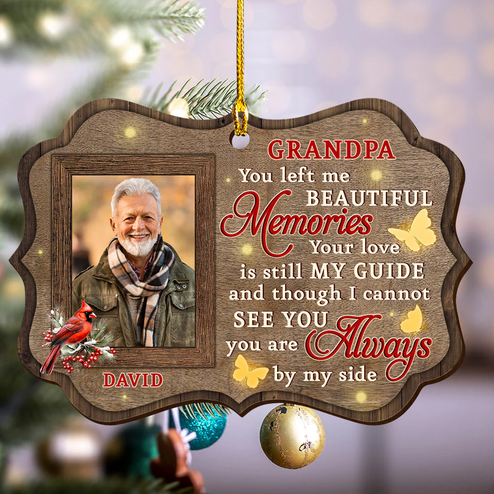 Beautiful Memories - Personalized Custom 1-layered Wood Ornament - Image 4