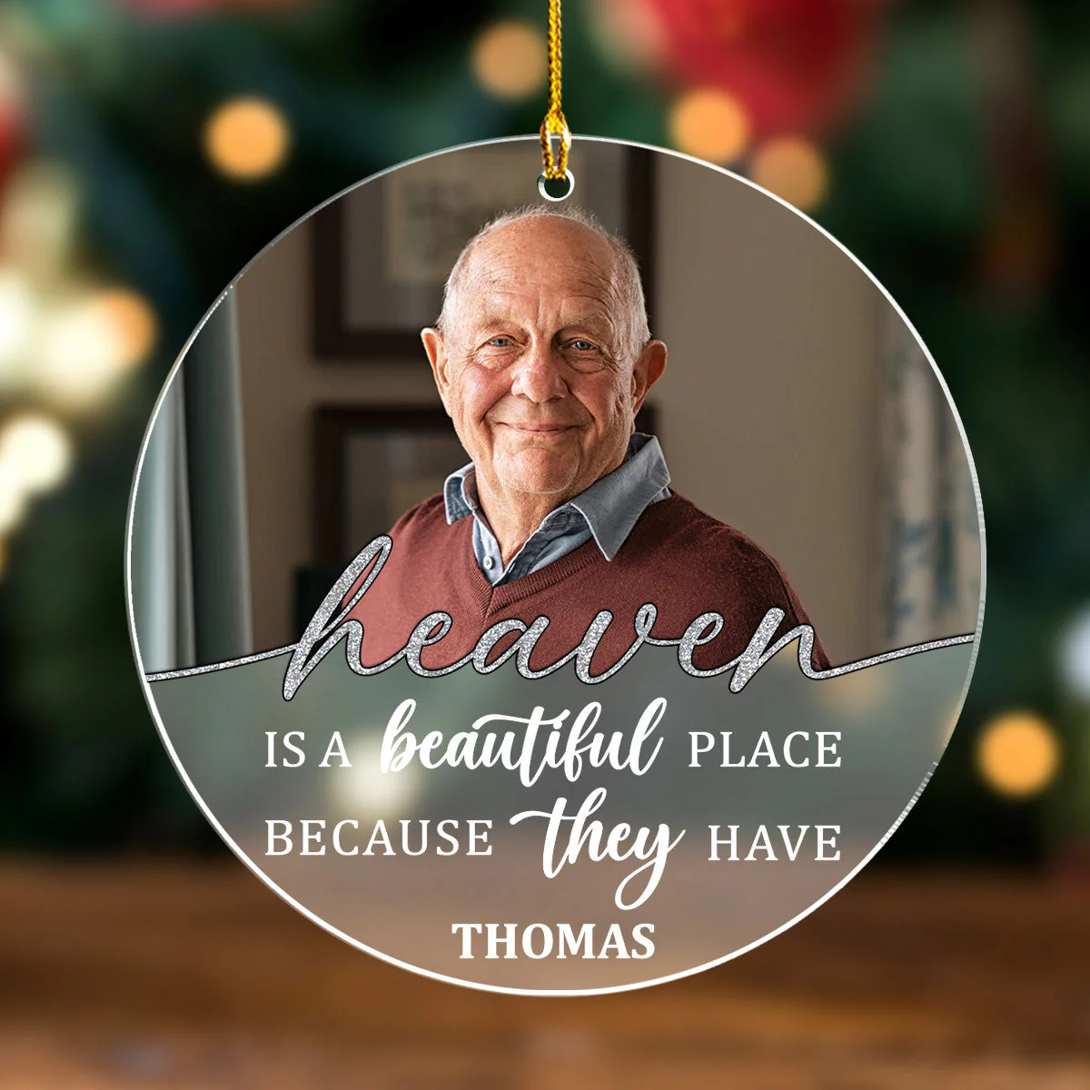 Beautiful Place - Personalized Custom Frosted Acrylic Ornament - Image 2