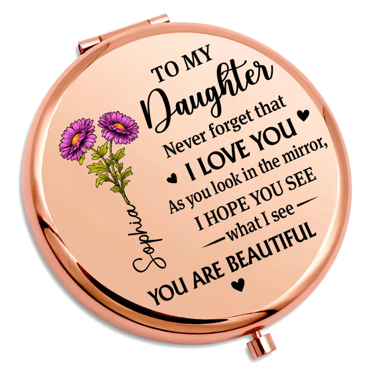 Beautiful Today Tomorrow Always - Personalized Custom Compact Mirror - Image 2