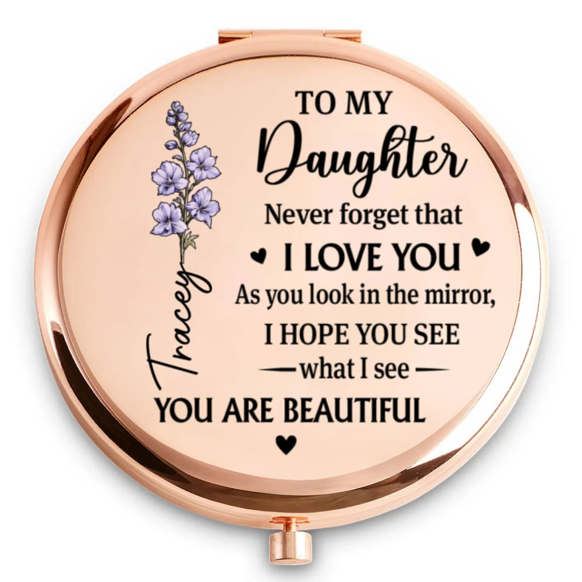 Beautiful Today Tomorrow Always - Personalized Custom Compact Mirror - Image 5
