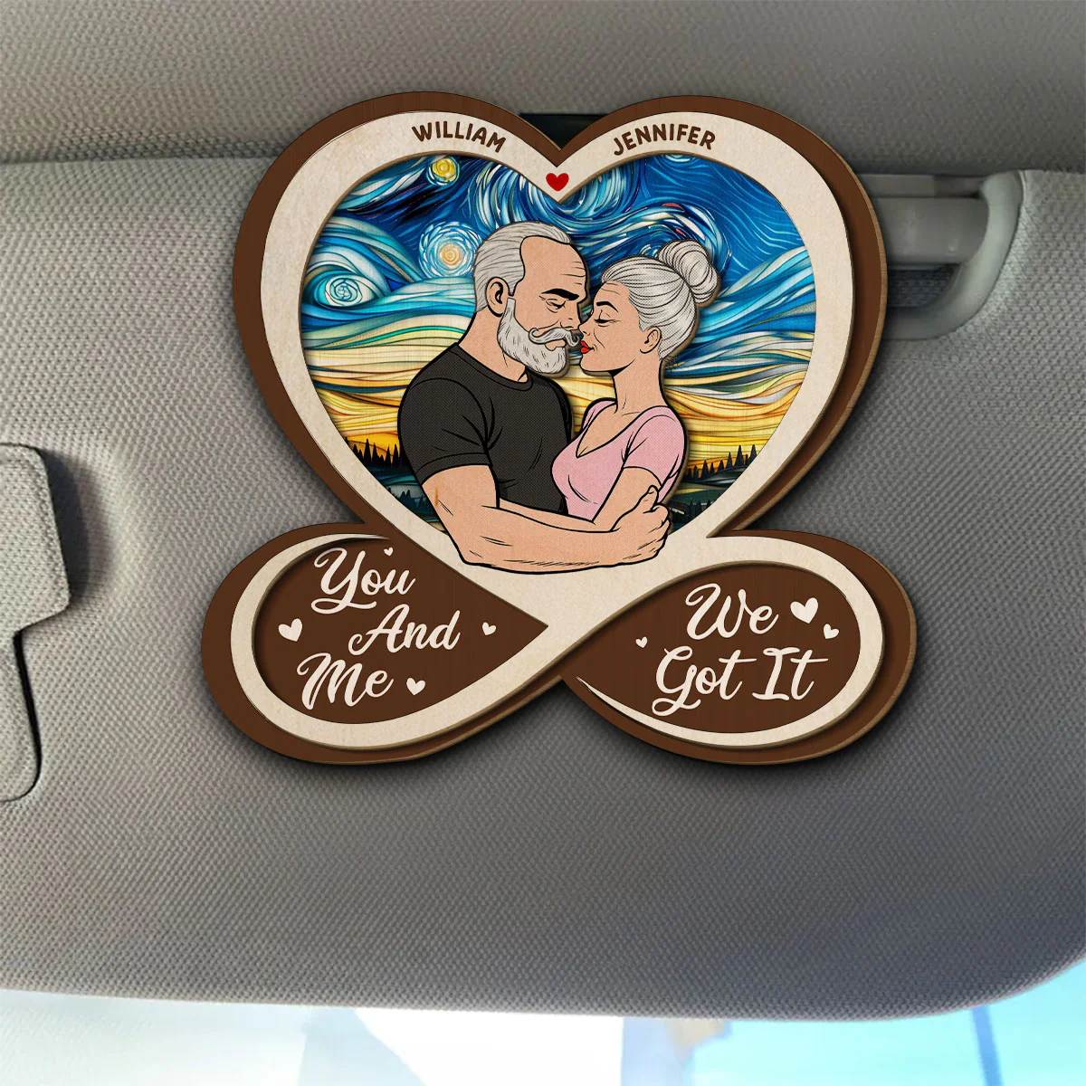 Beautiful Wife I Love You - Personalized Custom Car Visor Clip