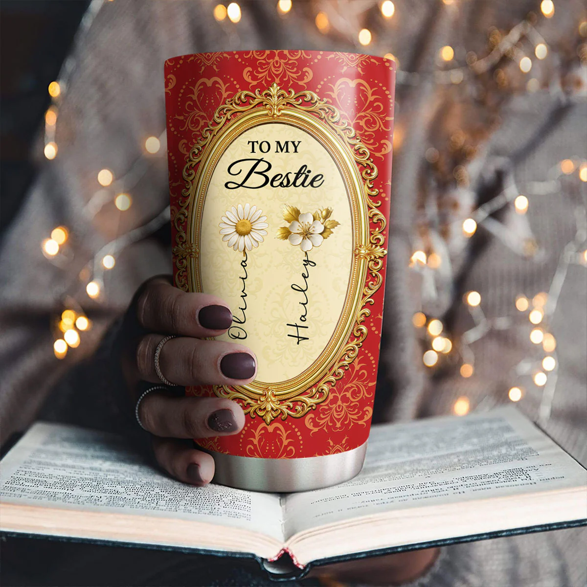 Beauty And Love - Personalized Custom Tumbler - Image 3
