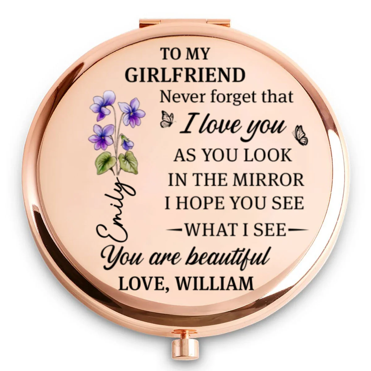 Beauty Begins With You - Personalized Custom Compact Mirror - Image 5