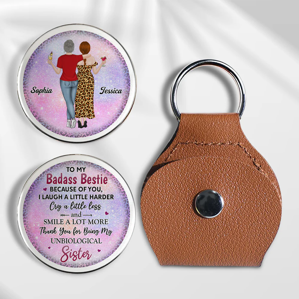 Because Of You Bestie - Personalized Custom Pocket Hug