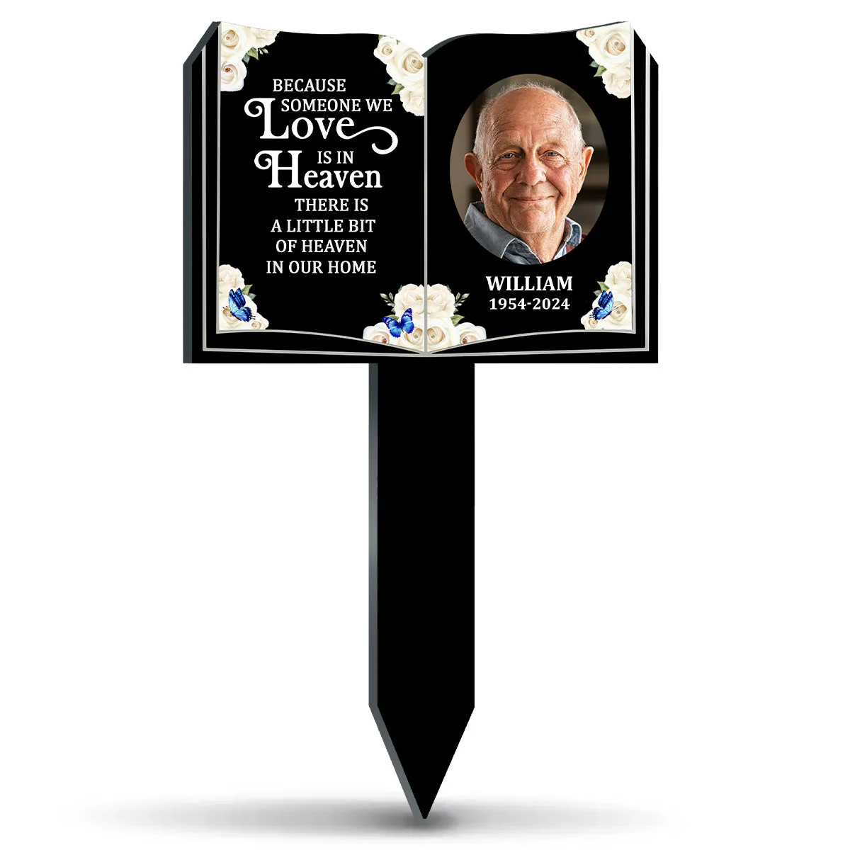 Because Someone We Love Is In Heaven - Personalized Custom Acrylic Garden Stake - Image 2